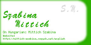 szabina mittich business card